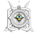 spongebob lifing up illuminati symbol tattoo design idea