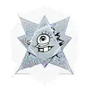 spongebob holding illuminati symbol tattoo design idea