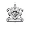 spongebob holding illuminati symbol tattoo design idea