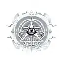 spongebob holding illuminati symbol tattoo design idea