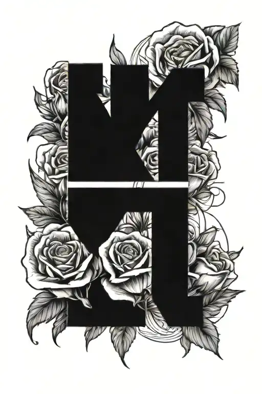 A men's forearm tattoo in black and gray, featuring the Roman numerals ‘XXXI • I • MCMLXXXIV’ with roses tattoo design idea