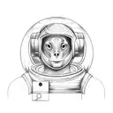 astronaut  tattoo design idea
