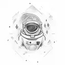 astronaut  tattoo design idea