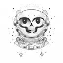 astronaut  tattoo design idea
