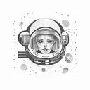astronaut  tattoo design idea