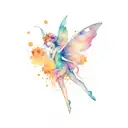 fairy flying tattoo design idea