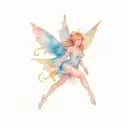 fairy flying tattoo design idea