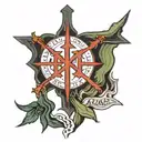 Chi Rho and alpha with the writing of John Paul II be not afraid and totus tuus tattoo design idea