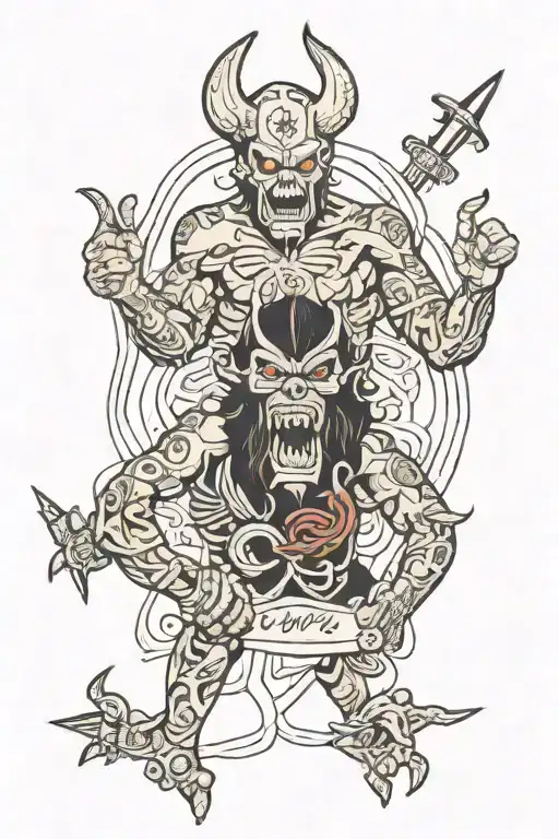IN THE DARKEST HOUR WHEN THE DEMONS COME CALL ON ME BROTHER WE WILL FIGHT THEM TOGETHER tattoo design idea