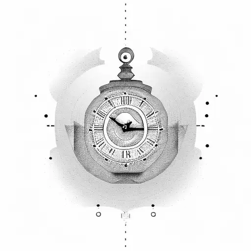  analog clock displaying 2:19 tattoo design idea