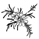 gladious and holly birth flowers  tattoo design idea