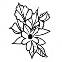 gladious and holly birth flowers  tattoo design idea