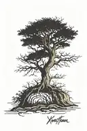xxxtentacion tree growing with his quotes incorporated tattoo design idea
