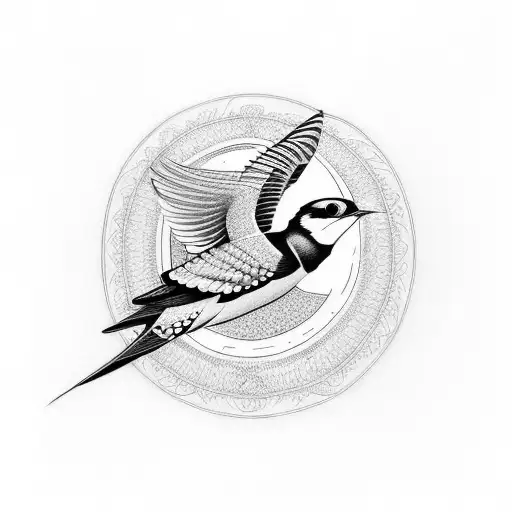 Old School Tattoo Swallow Bird 5334993 Vector Art at Vecteezy