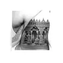 a hindu temple tattoo design idea
