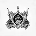 a hindu temple tattoo design idea