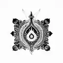 a hindu temple tattoo design idea