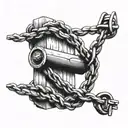 Prison fence razor wire tattoo design idea