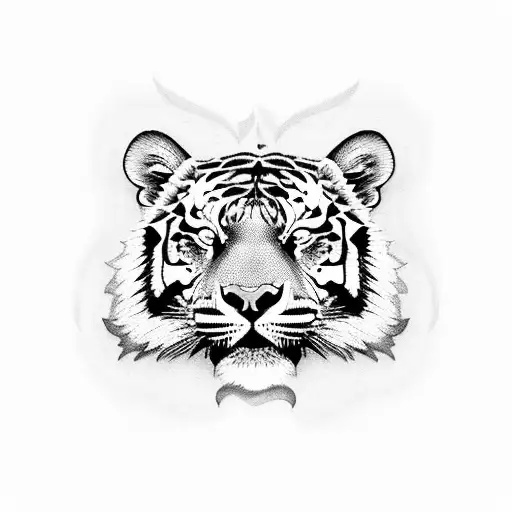 walking Tiger  tattoo design idea