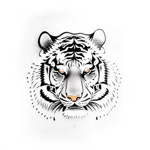walking Tiger  tattoo design idea
