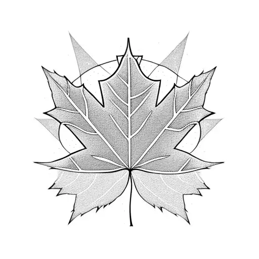 Korean Maple Leaf tattoo design idea