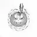 calcifer on a match tattoo design idea