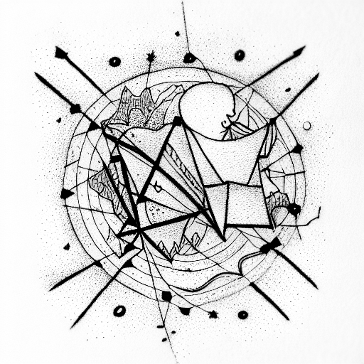 orion the archer constellation  tattoo design idea