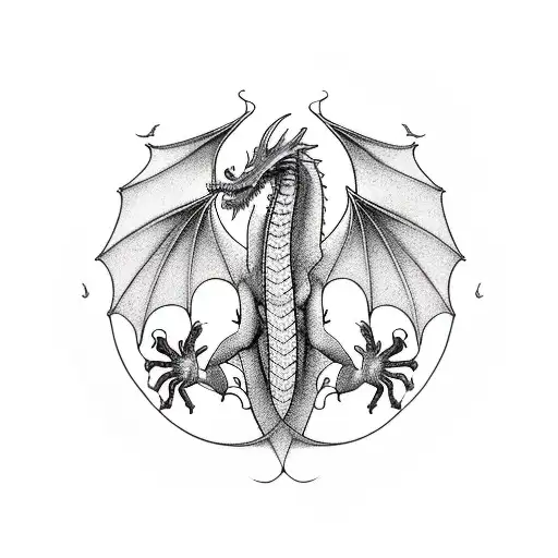 dragon,pacifist,bipolar,car,red,grey,black,romantic,eternium. tattoo design idea