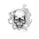 Skull noose tattoo design idea