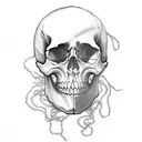 Skull noose tattoo design idea