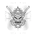 Hannya mask tattoo design idea