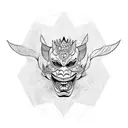 Hannya mask tattoo design idea