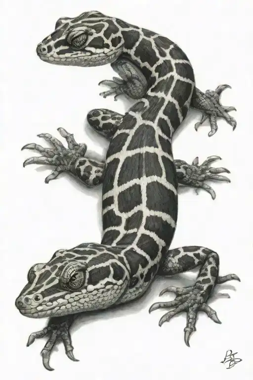 gecko tattoo design idea