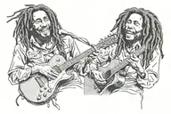 bob marley tattoo design idea