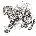 make me a cheetah running with lightning around him tattoo design idea