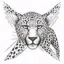 make me a cheetah running with lightning around him tattoo design idea