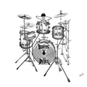 Music Instruments the Beatles tattoo design idea