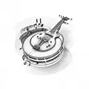 Music Instruments the Beatles tattoo design idea