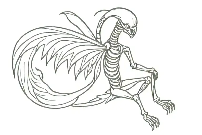 scorpion angel wing tattoo design idea