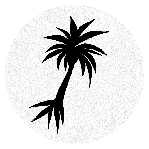 Palm Tree that says breath tattoo design idea