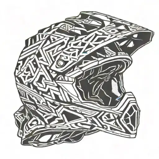 helmet enduro motocross  tattoo design idea