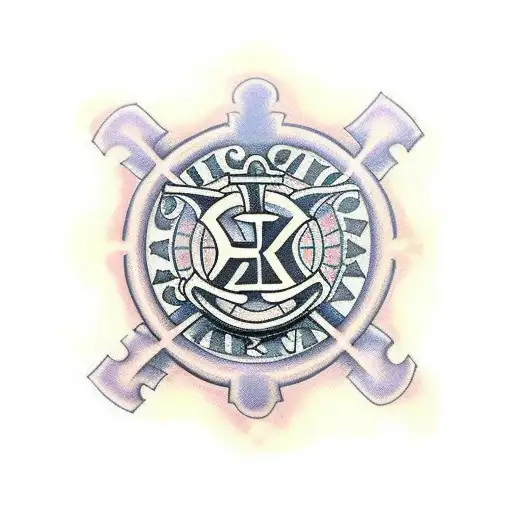  cross with roman numerals tattoo design idea