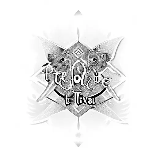 petite tribal in a V shape including names Leyah, Landon-Li, Lacey-Leigh and the word love tattoo design idea