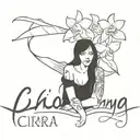 first name Ciara with orchid cattleya  tattoo design idea