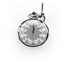 Lily broken pocket watch tattoo design idea