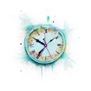 Lilly broken clock  tattoo design idea