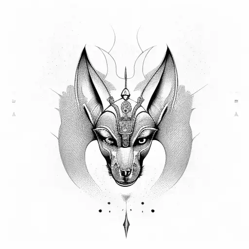 anubis scales tattoo design idea
