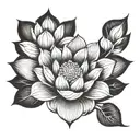 white lotus mandala tattoo design idea