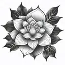 white lotus mandala tattoo design idea