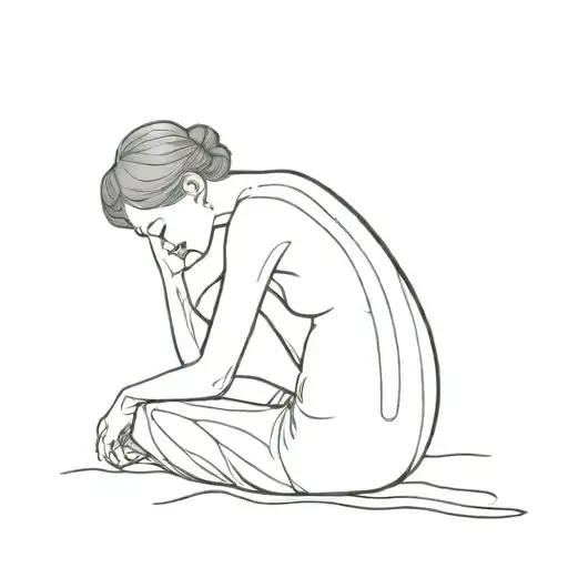 loneliness after a relationship tattoo design idea